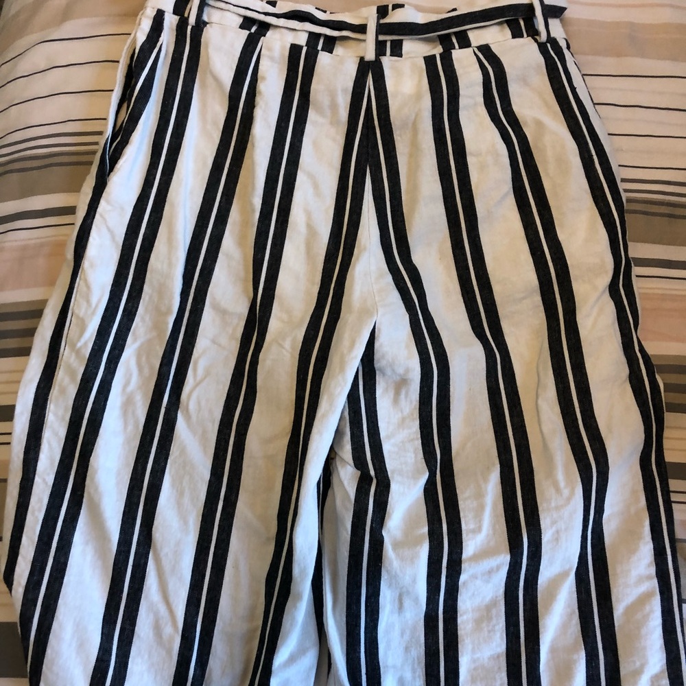 High waisted linen pants